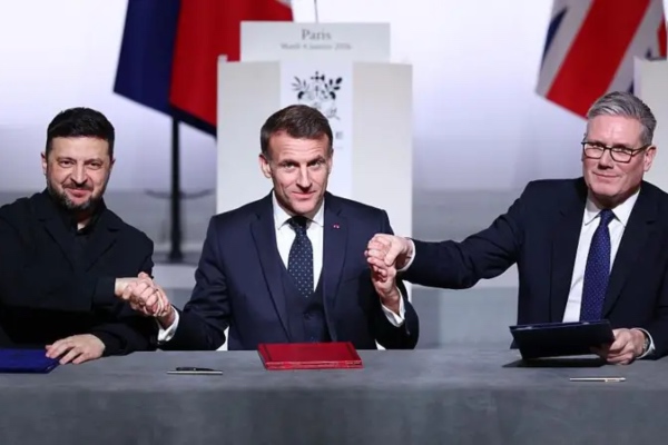 საფრანგეთმა და ბრიტანეთმა უკრაინასთან ერთად ხელი მოაწერეს დეკლარაციას გარანტიების შესახებ