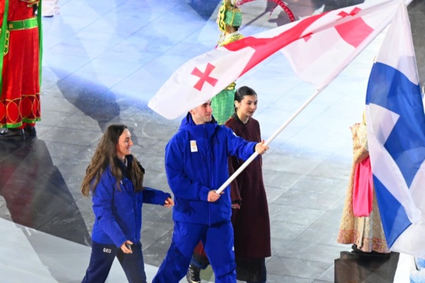 ქართველმა სპორტსმენებმა ზამთრის ოლიმპიური თამაშების დახურვის ცერემონიაში მიიღეს მონაწილეობა